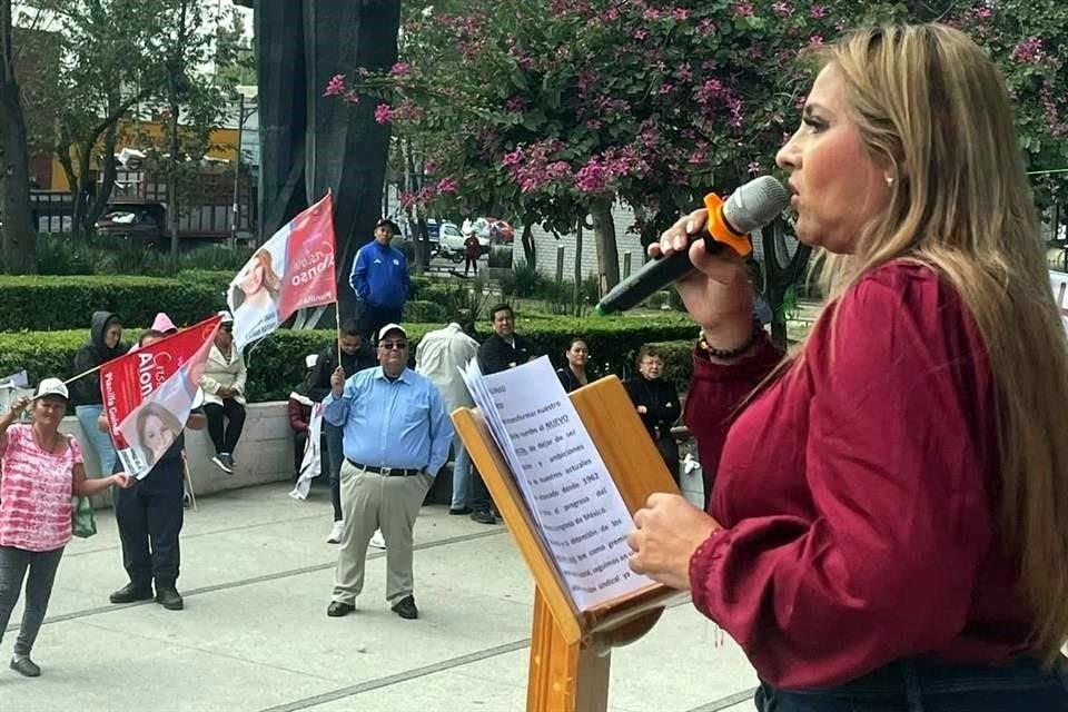 Cristina Alonso, candidata a la Secretaría General del STPRM cerró campaña este sábado en el parque Lázaro Cárdenas, en la Ciudad de México.