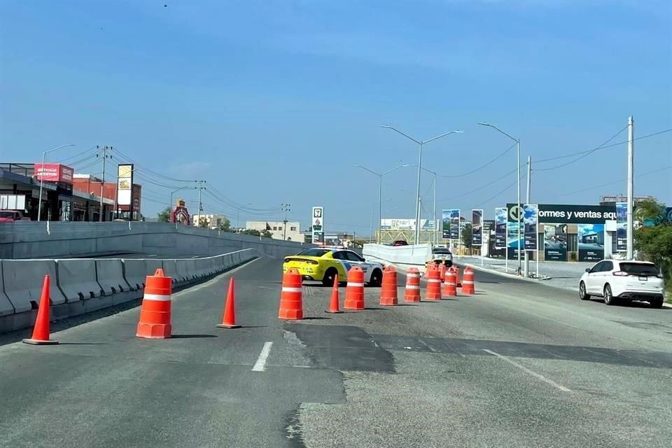 Pese al cierre vial, el tráfico en la zona se mantiene fluido y sin embotellamientos.