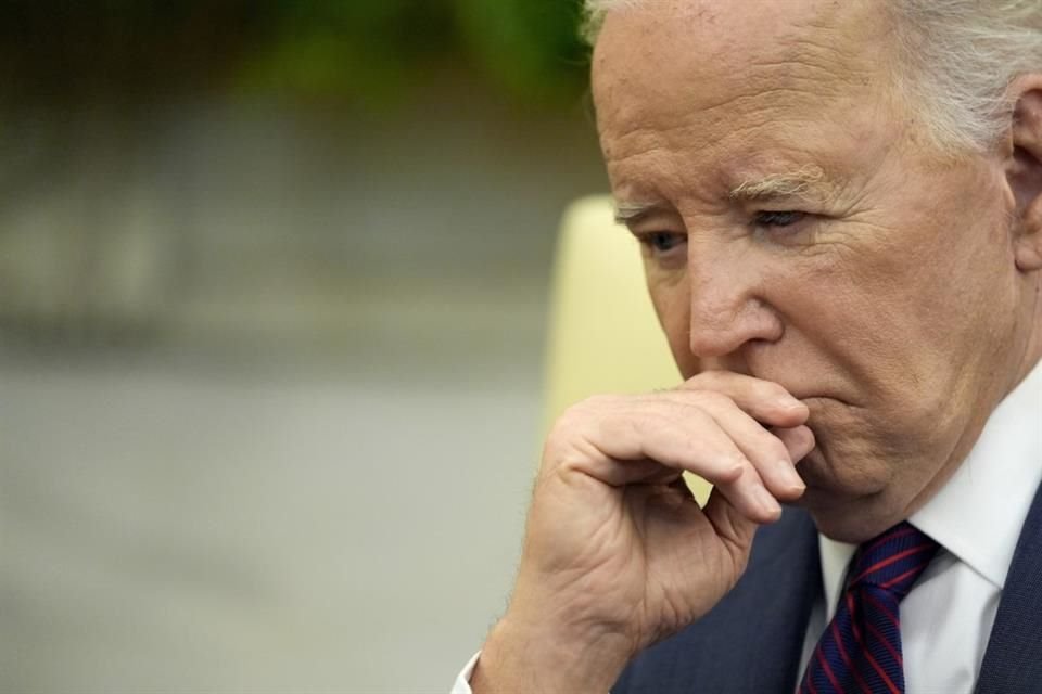 El Presidente de Estados Unidos, Joe Biden, durante una reunión en la Oficina Oval el 15 de abril del 2024.