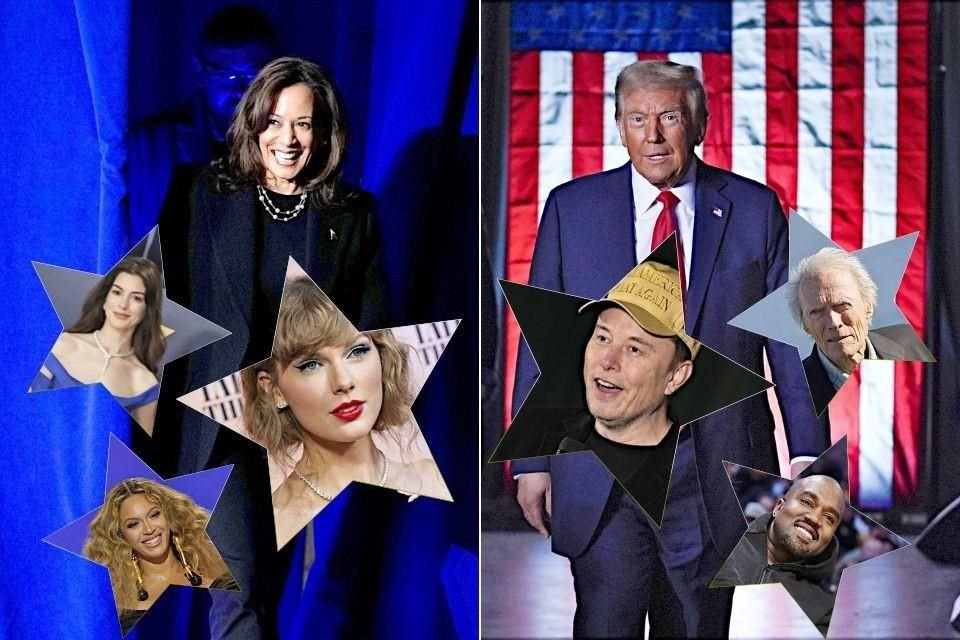 Después de que una mayoría de famosos apoyaran abiertamente a Kamala Harris, no faltan aquellas figuras que van con Donald Trump.