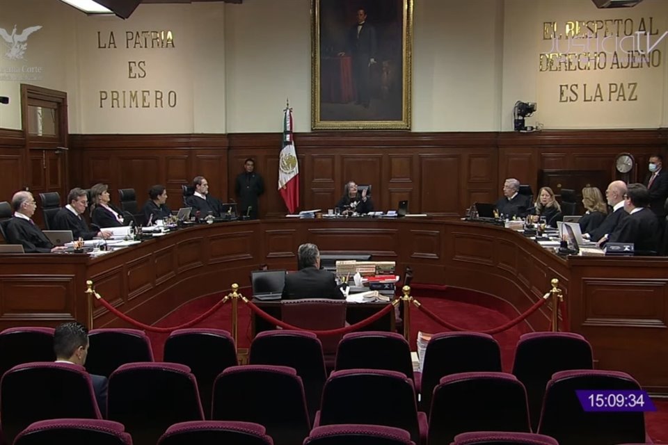 Sesión del Pleno de la Suprema Corte de Justicia de la Nación.