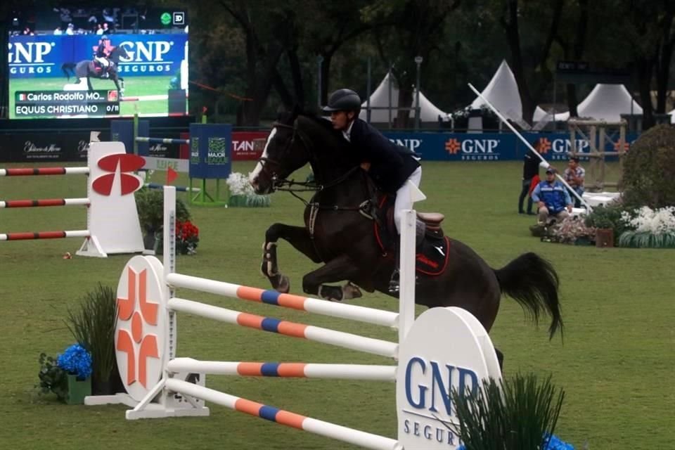 Carlos Rodolfo Molina Gordillo montando a Equus Christiano