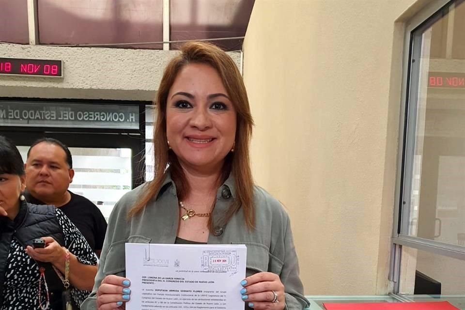 La Diputada del PRI, Armida Serrato.