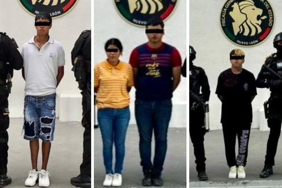 Los detenidos fueron identificados como José, de 22 años; Erika, de 32; Miguel, de 22 , y Erick, de 29.