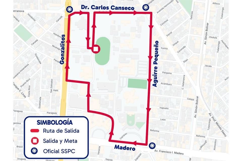 Las calles alrededor de la Facultad de Medicina, en Mitras Centro, serán cerradas por una carrera 5K.