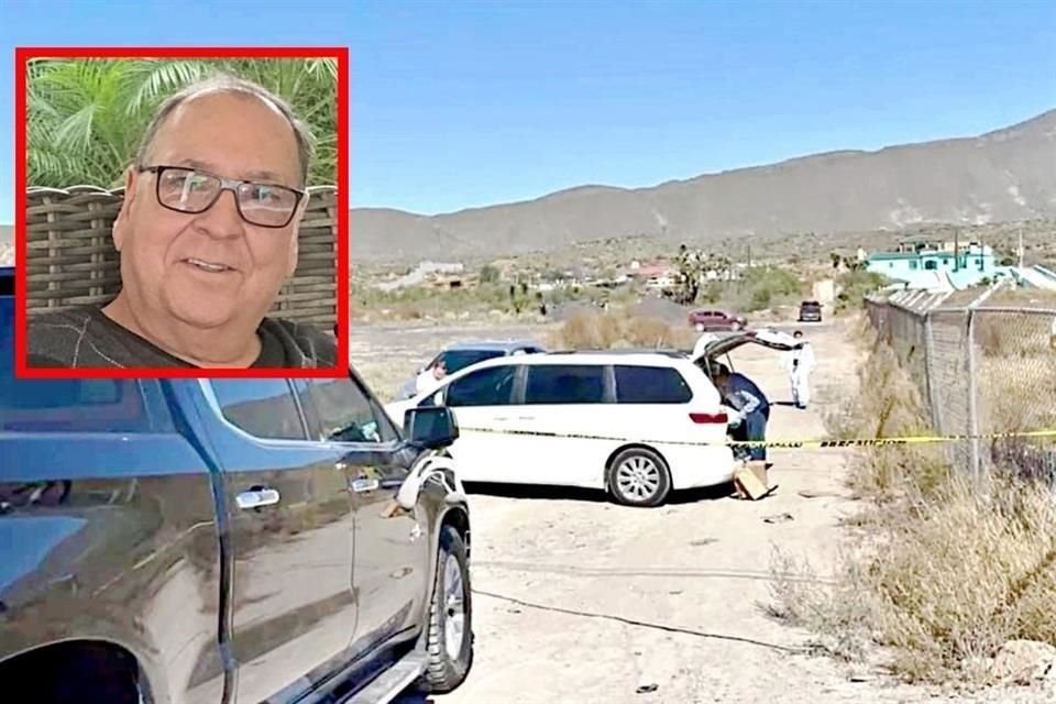 Juan Ramón Barragán, de 65 años (recuadro), fue encontrado sin vida en el kilómetro 13 de la Carretera Saltillo-Torreón, en Coahuila.