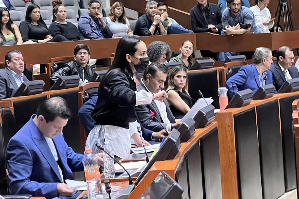 La diputada panista Claudia Murguía acusó que MC y Morena se aliaron para cometer 'madruguete' en reparto de Comisiones legislativas.