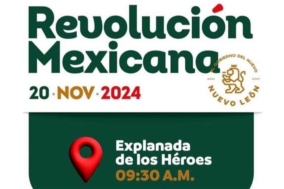 El Estado invita a desfile por aniversario de la Revolución el 20 de noviembre, lo que implicaría cierres en el Centro en día hábil.