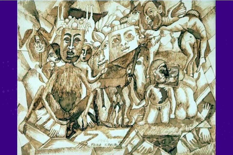 'Máscaras (1946)' Frida Kahlo  200 mil a 300 mil dólares