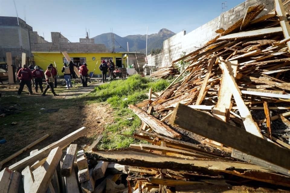 Durante el operativo supervisaron un centro de almacenamiento y transformación de materia prima forestal, en el pueblo de Santo Tomás Ajusco, Alcaldía Tlalpan.