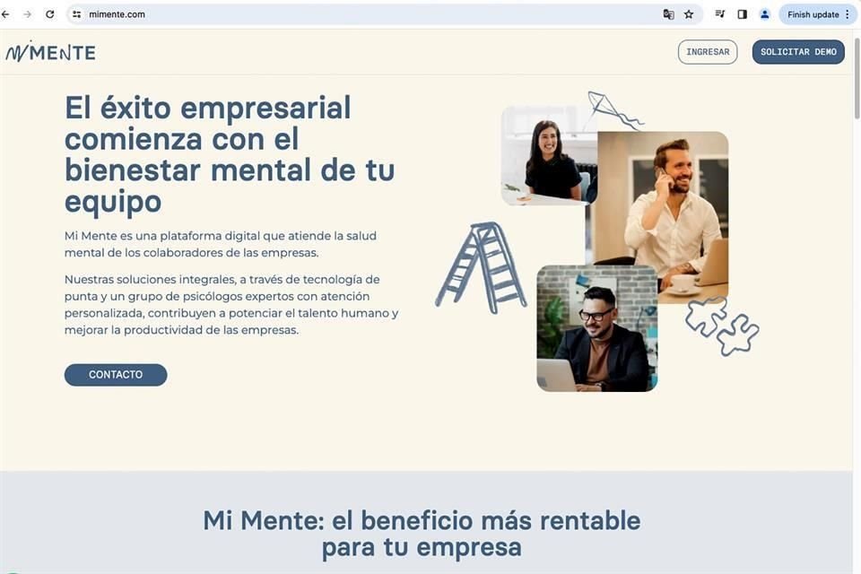 La plataforma digital MiMente es un espacio que promueve el bienestar emocional de los colaboradores de empresas.