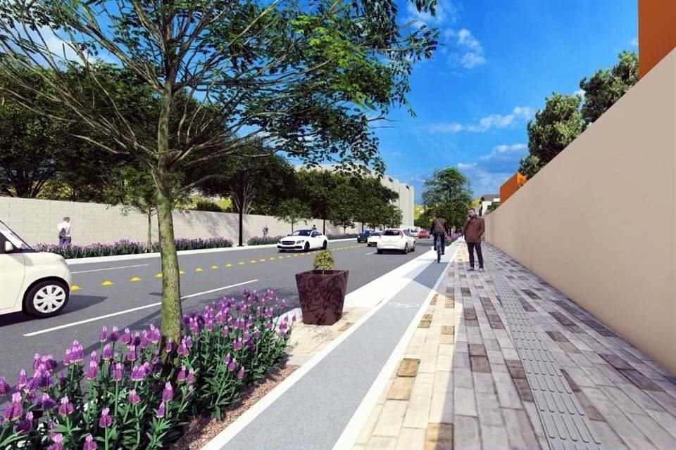 El Municipio de San Pedro prevé construir un carril compartido para peatones y ciclistas, y ampliar las banquetas en Alfonso Reyes.