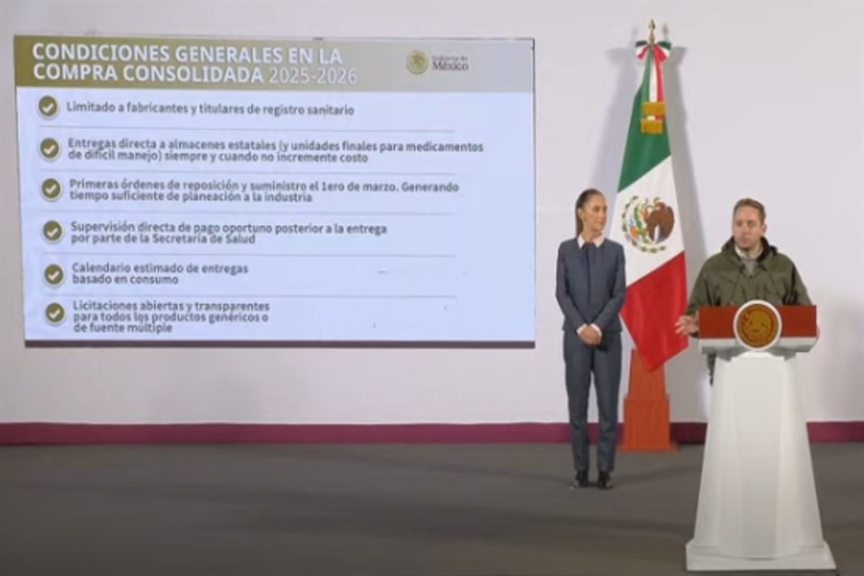 El Gobierno realiza la compra consolidada de medicamentos para 2025-2026, que implica la adquisición de 4 mil 429 claves de productos.