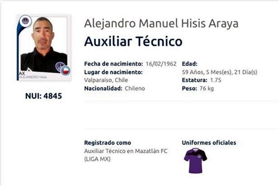 El chileno tiene una nueva etapa como auxiliar técnico en el Mazatlán FC.