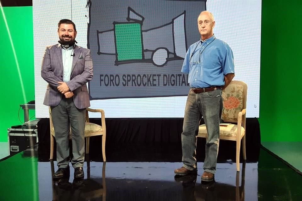 Rodolfo Guzmán, de la Comisión de Filmaciones de Jalisco, y José Antonio Ascensio, director del Foro Sprocket.