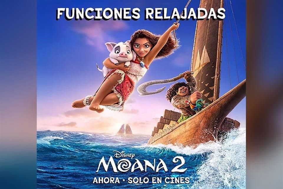 Cartel que anuncia una de las películas a proyectarse en un ambiente 'relajado' e inclusivo.