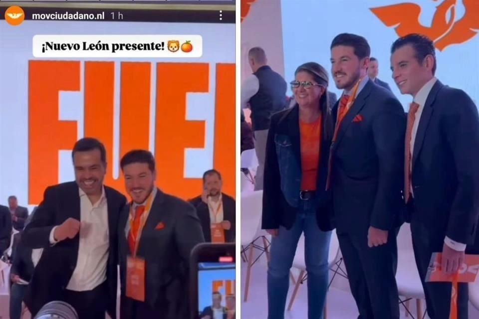 Emecistas de NL como el Gobernador Samuel Garcia, el Diputado Miguel Flores y la Secretaria Martha Herrera acudieron al evento en CDMX.