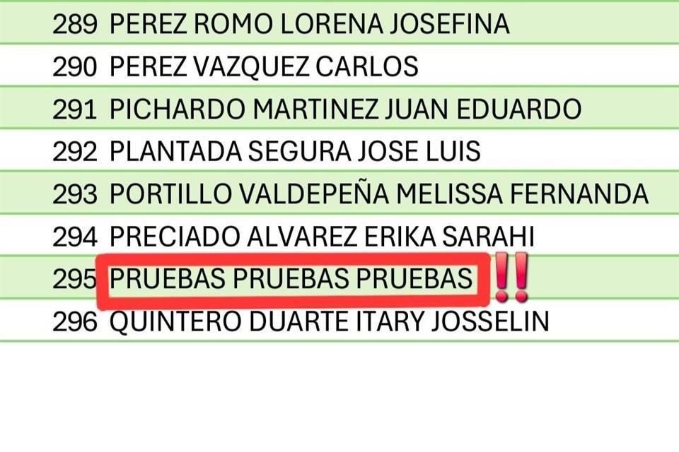 Vocera del Comité de Evaluación del Legislativo dijo que los errores en las listas de aspirantes al Poder Judicial fueron porque el sistema de registro se alentó debido a la alta demanda.