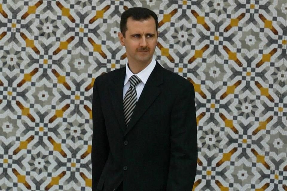 El Presidente Bashar al-Assad el 7 de marzo del 2005 en Damasco.