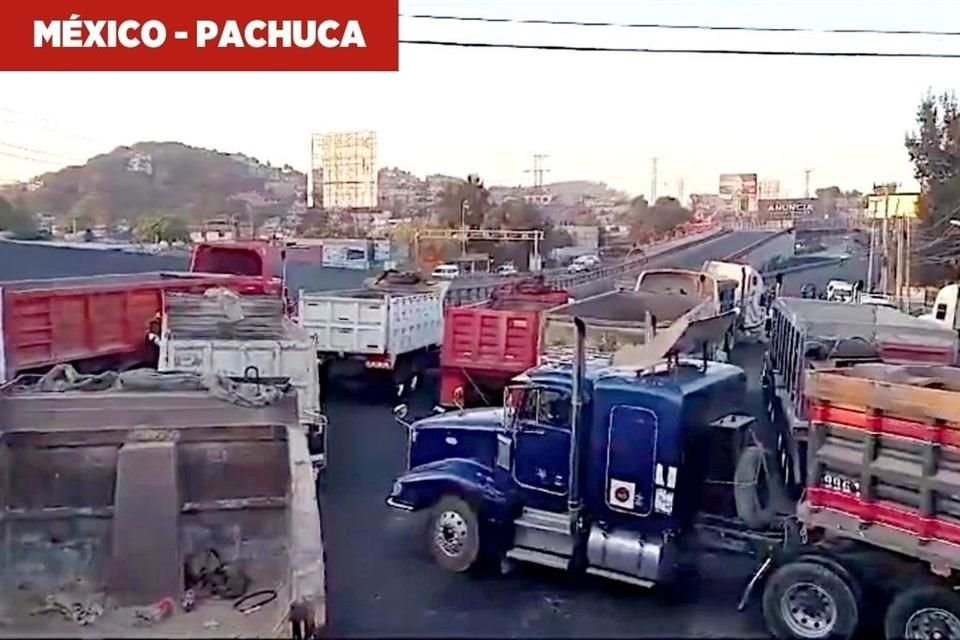 Transportistas y contratistas del Tren Maya bloquearon por más de 4 horas los accesos a la CDMX.