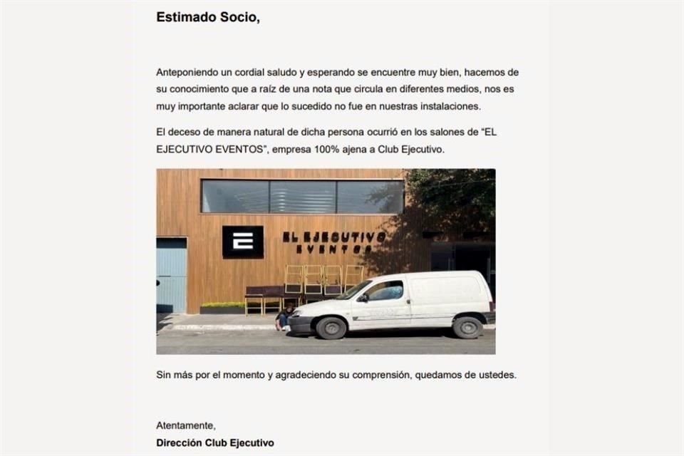  El joven fue hallado sin vida en uno de los baños de las instalaciones de 'El Ejecutivo Eventos'.