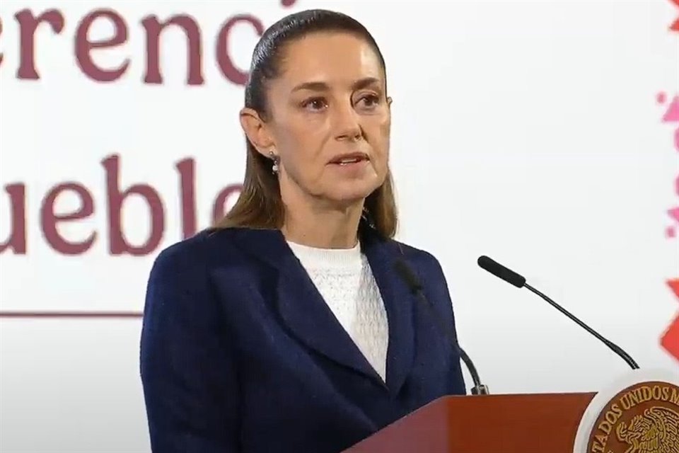 Claudia Sheinbaum, Presidenta de México, en Palacio Nacional.