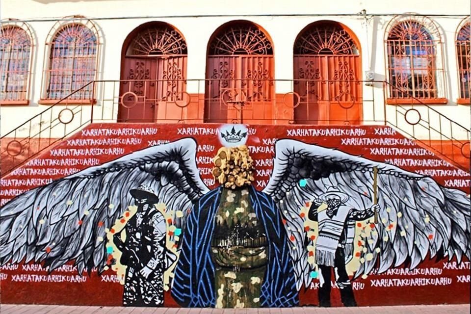 Un mural en Cherán, municipio autónomo de Michoacán