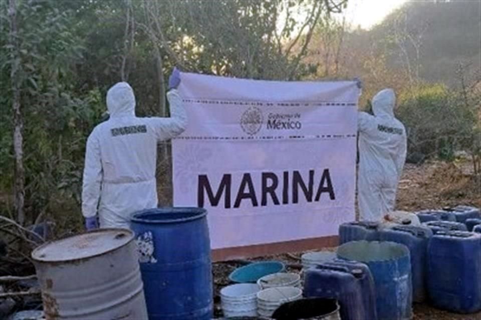 Operativo de la Marina en la comunidad de Bacatá, perteneciente al municipio de Cosalá.