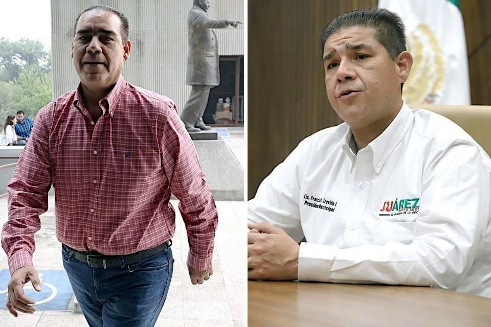 El tres veces ex alcalde priista Heriberto Treviño (izq) y su hermano, Francisco Treviño, quien fue Alcalde de Juárez en las dos Administraciones pasadas. 