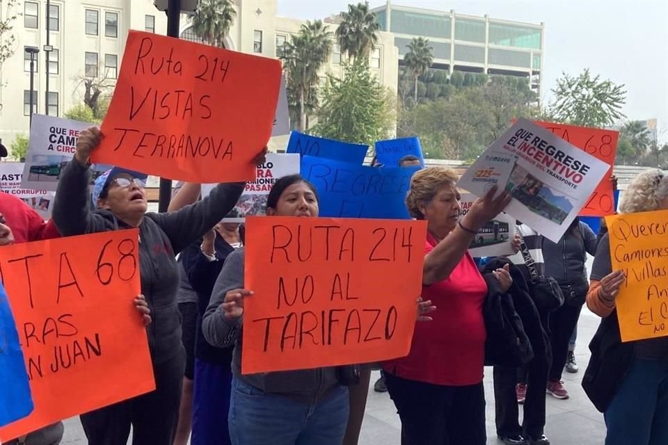 Usuarios del transporte público rechazaron el alta a la tarifa.