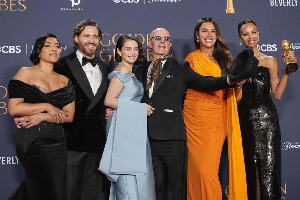 Los principales premios de la noche fueron para el musical de Netflix, 'Emilia Pérez' (en foto), y la épica de la posguerra de A24, 'El Brutalista'.