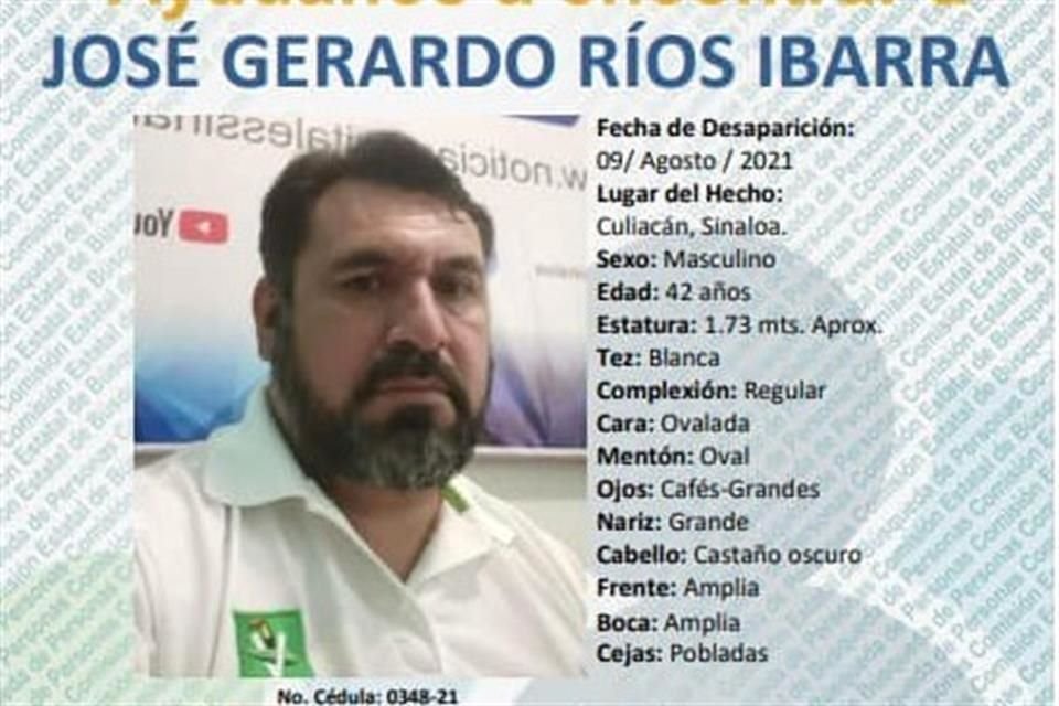 Se presume que un comando interceptó a Ríos Ibarra, alrededor de las 16:00 horas, y hasta ahora no se sabe su paradero.