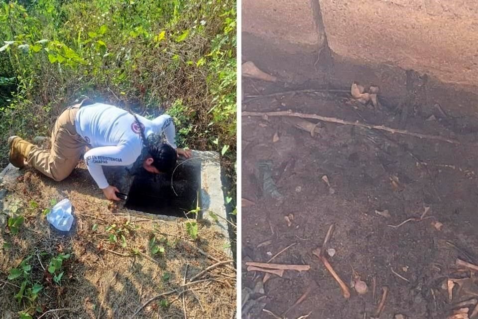 Las madres buscadoras no tuvieron que escarbar, pues la fosa, de casi dos metros de profundidad, fue localizada en el patio trasero de un inmueble.
