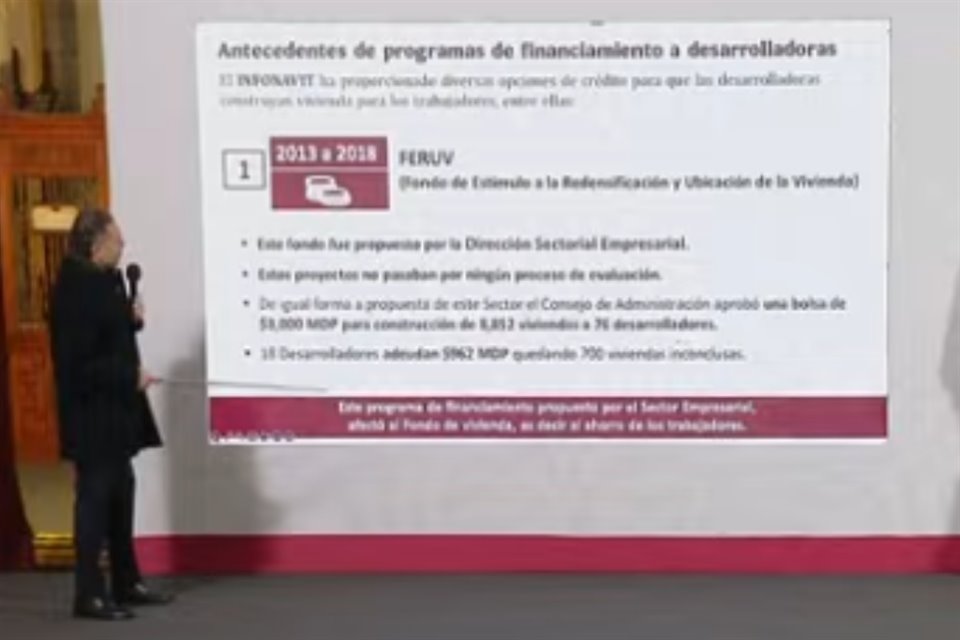 Luego que director de Infonavit acusó a desarrolladores de vivienda de adeudar 1,900 mdp, Sheinbaum dijo que presentarán denuncias penales.