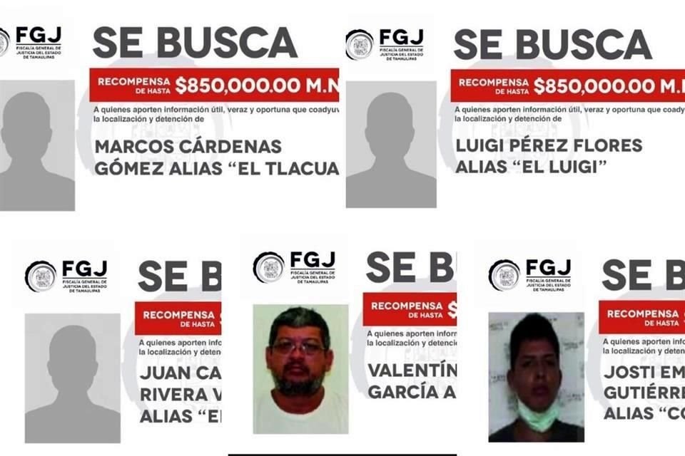 El Gobierno de Tamaulipas identificó a los líderes delictivos, así como la cifra de la recompensa que ofrece por ellos.