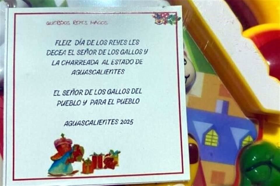 Presuntos integrantes del Cártel de Jalisco repartieron a nombre de 'El Mencho' regalos por Día de Reyes en zonas rurales al norte de Aguascalientes, de acuerdo con reportes.