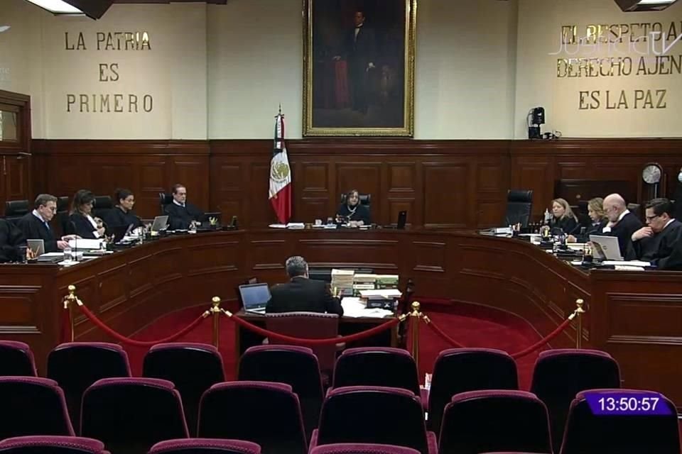 Aspecto de la sesión de este lunes del Pleno de la Corte.