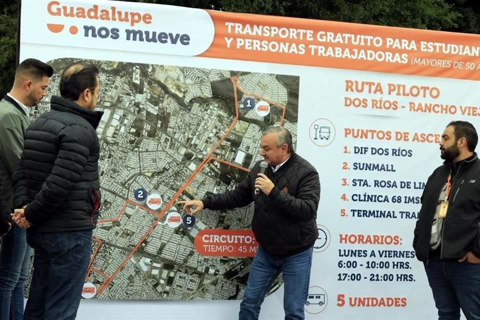 El Alcalde emnecista Héctor García anunció la ruta piloto Dos Ríos-Rancho Viejo, que consiste en un circuito de 17 kilómetros a recorrerse en 45 minutos.