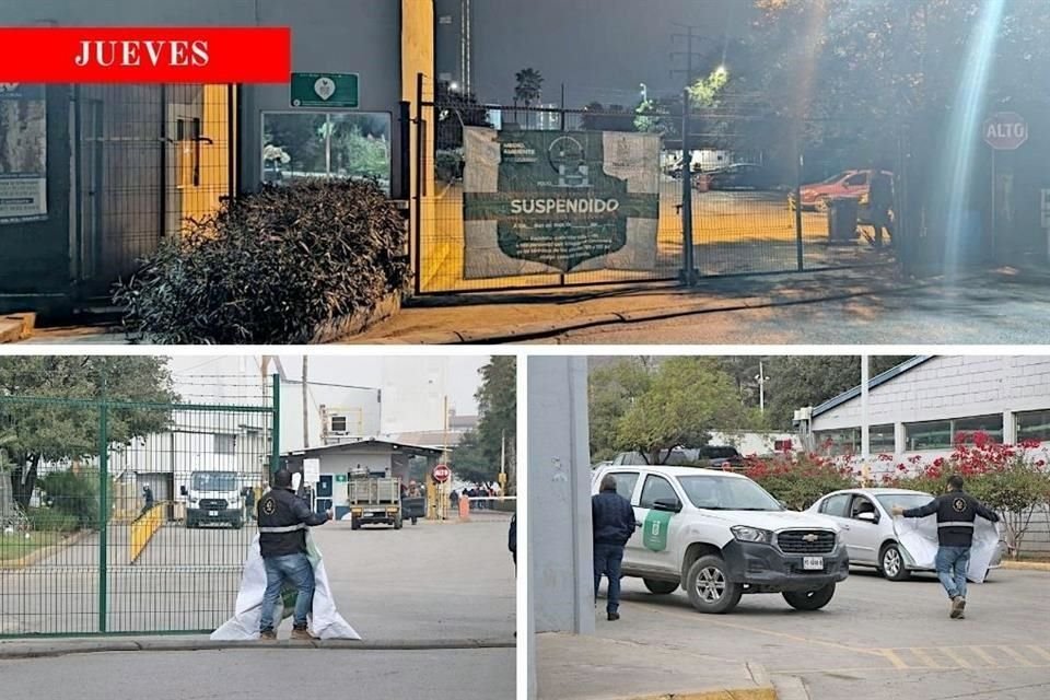 El jueves, la Secretaría de Medio Ambiente estatal colocó sellos de suspensión en la planta, y ayer los retiró para que la Profepa hiciera su inspección.