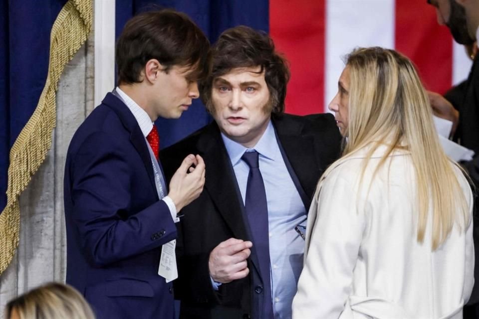 El Presidente Javier Milei durante la ceremonia de juramentación de Donald Trump.