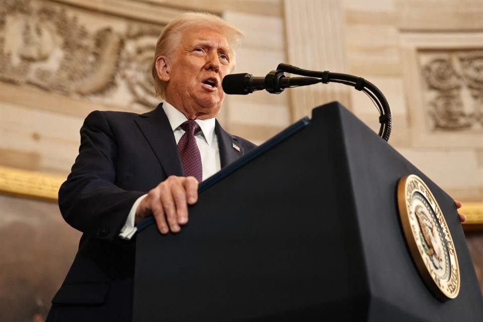 Donald Trump brinda su primer discurso como Presidente desde el Capitolio.