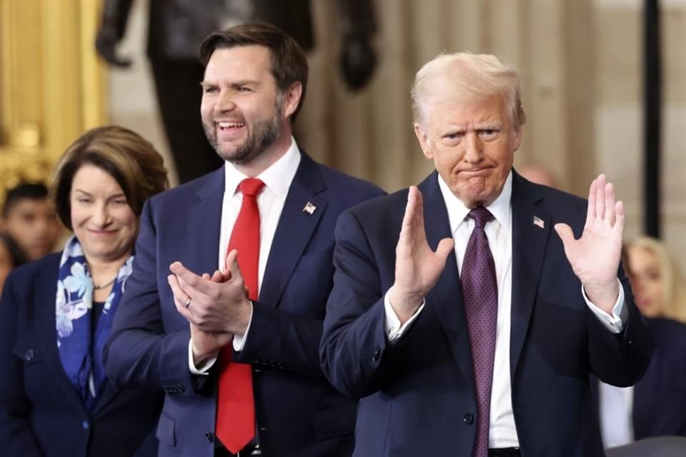 El Presidente de Estados Unidos, Donald Trump, durante la ceremonia de investidura en el Capitolio, el 20 de enero del 2025.