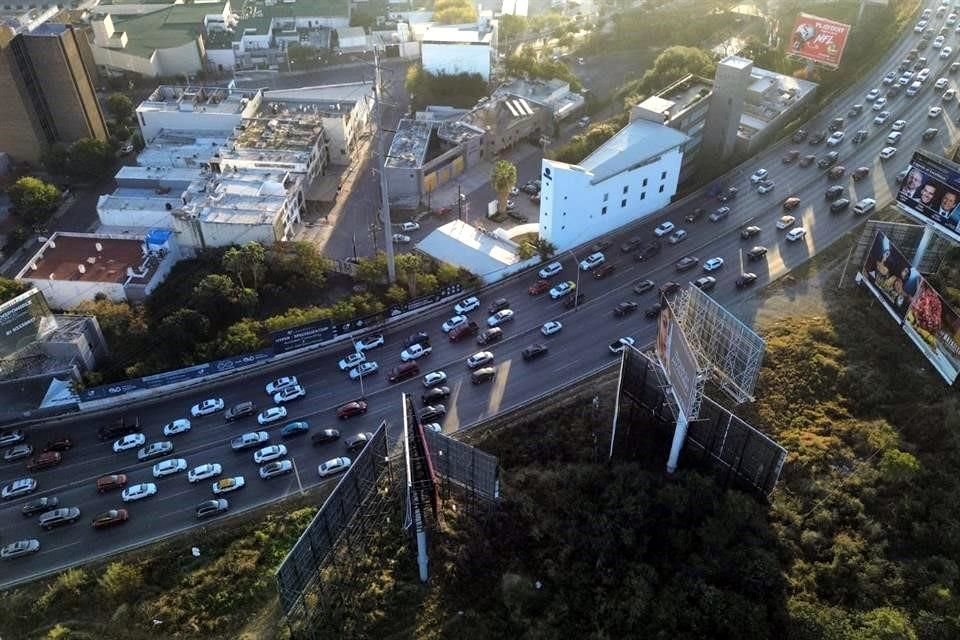  El tráfico lento se observó desde las 7:50 horas.