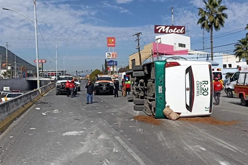 El accidente fue reportado cerca de las 11:00 horas.