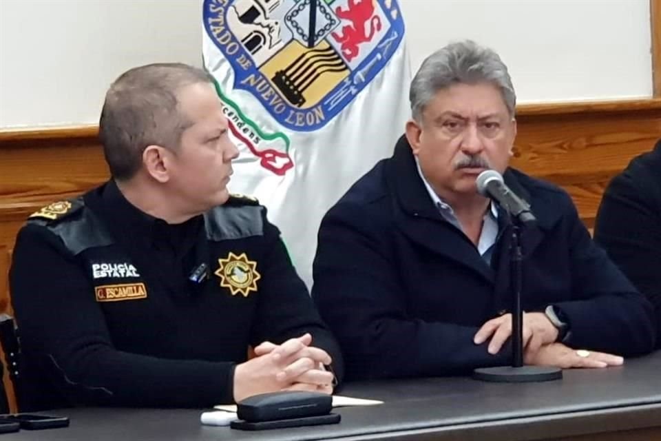 El Secretario estatal de Seguridad, Gerardo Escamilla, y el Secretario municipal de Seguridad, Eduardo Sánchez.