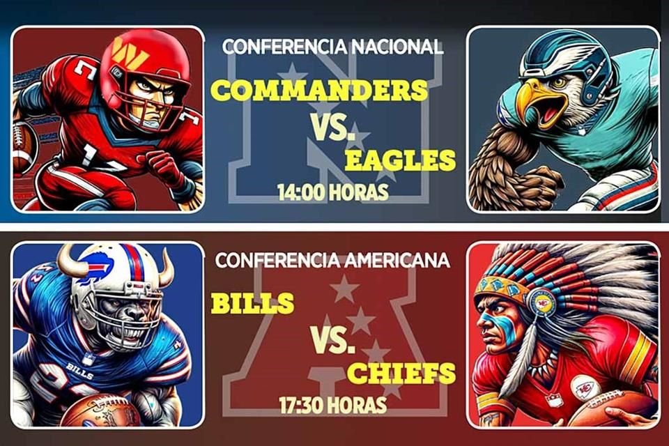 Estos son los horarios de las Finales de Conferencia de la NFL.