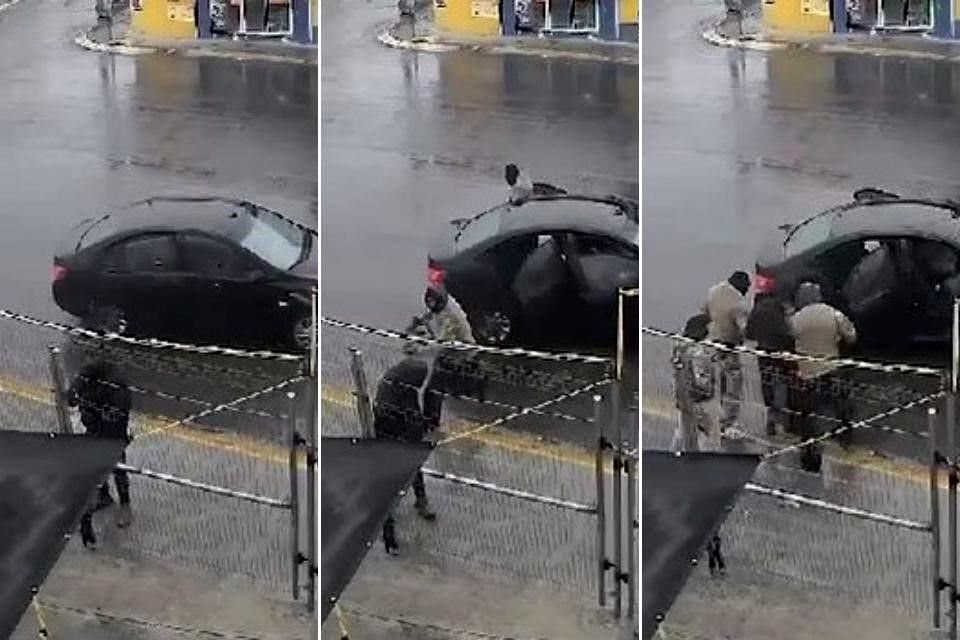 En un video captado el día del plagio, se observa cuando un grupo armado baja de un vehículo negro y se lleva a la fuerza al comerciante.  