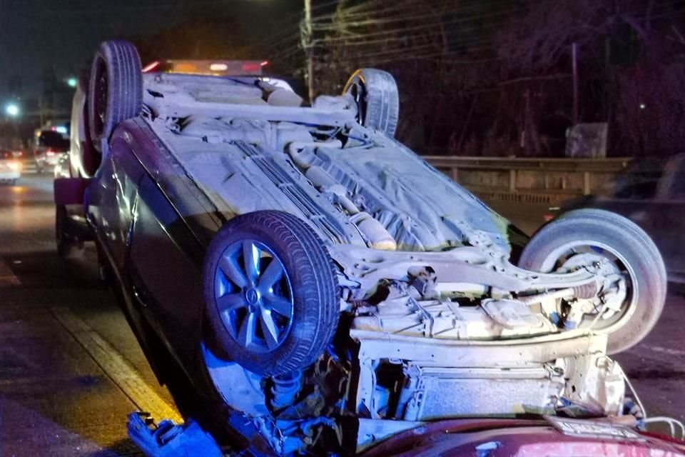 El accidente fue reportado a las 20:10 horas.