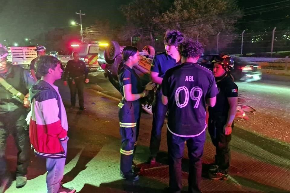 El accidente fue reportado a las 20:10 horas.