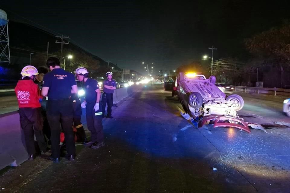 El accidente fue reportado a las 20:10 horas.